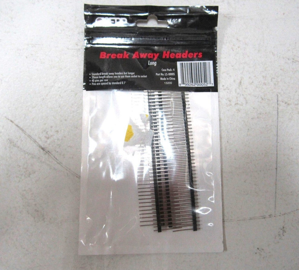 Osepp (LS-00005) 20mm L 40 Pin/Row Long Standard Break Away Headers - Pack of 4