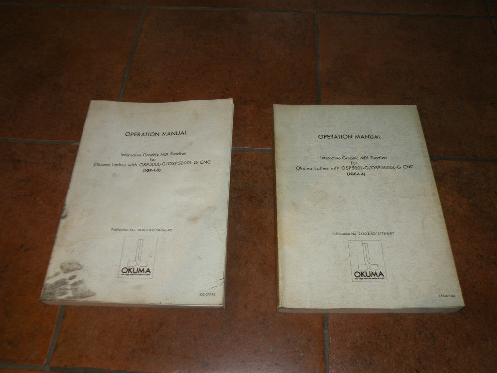 (1) Okuma 2450-E-R2 Operation Manual Interactive Graphic MDA Function OSP500L