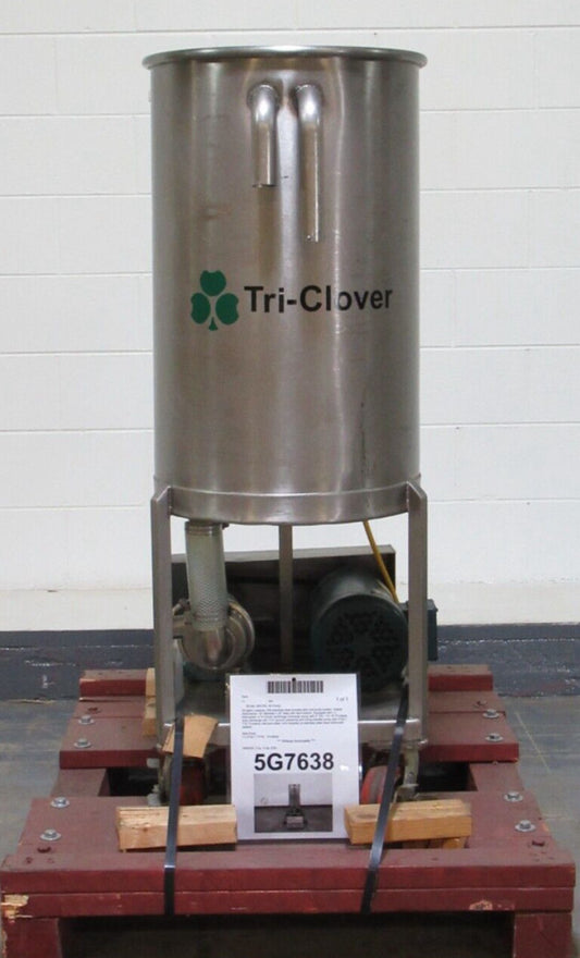 30 Gal. 304 Stainless Steel Process Tank w/ Tri-Clover Centrifugal Pump