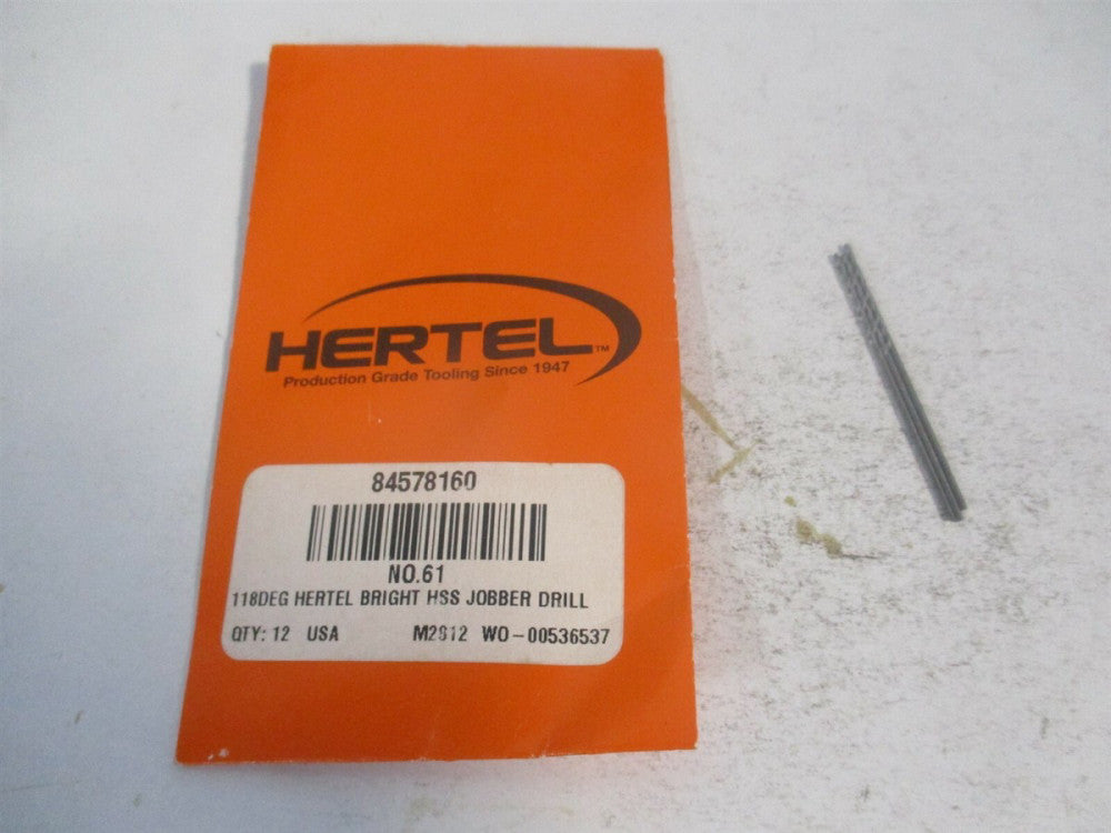 (84578160) #61 11/16 x 1-5/8" OAL 118° High Speed Steel Jobber Drill - Pack of 3