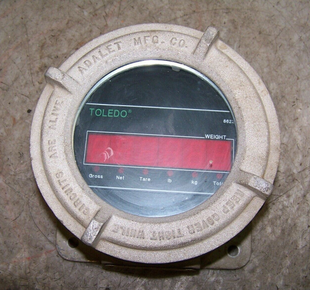 TOLEDO HAZARDOUS LOCATION SCALE HEAD 115 VAC ADALET XJWHGC ENCLOSURE 8623