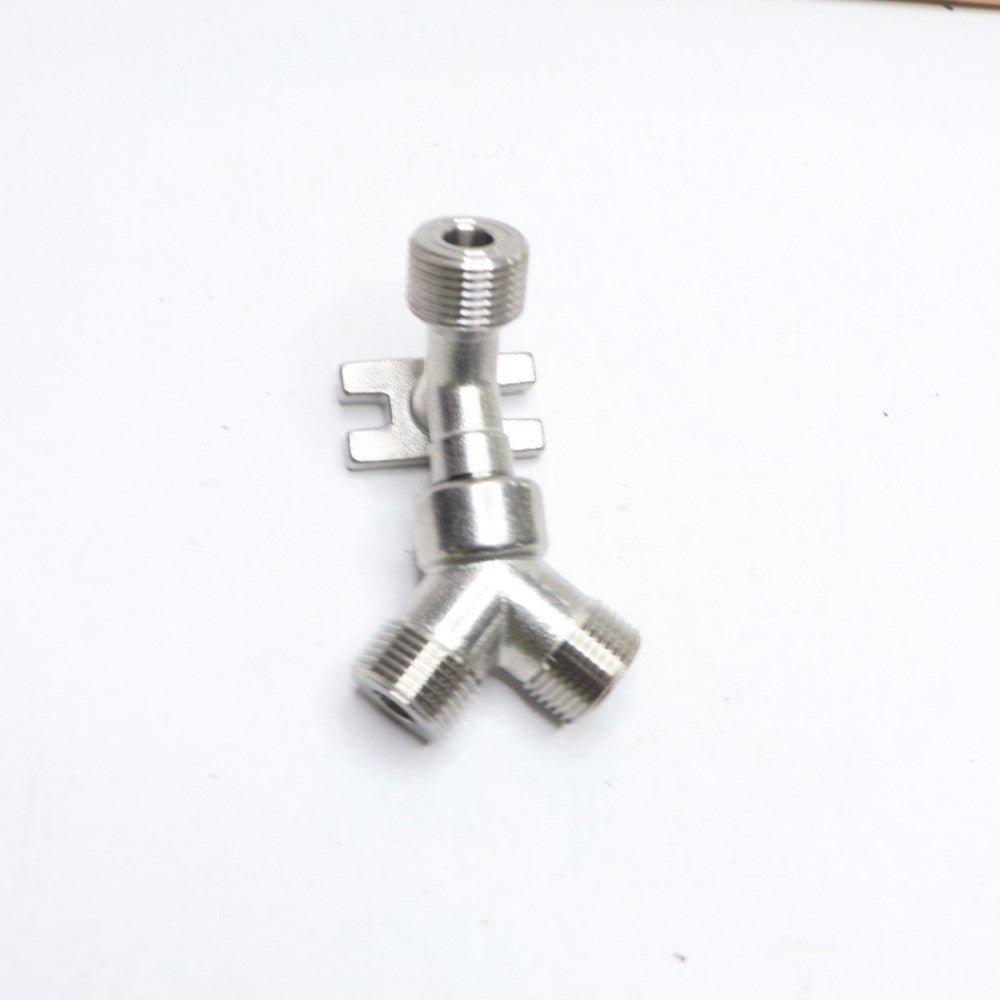 3 Way Beer Shut Off Plated Brass 3/8" ID 