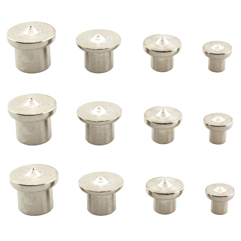 3 Sets 12 PCS Hollow Round Wood Pin Locator Dowel Point Mortise Centre Plug