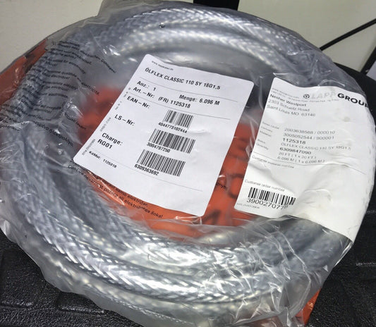 1125318 ÖLFLEX CLASSIC 110 SY 18G1,5 LAPP Steel Braided PVC Control Cable 20Ft