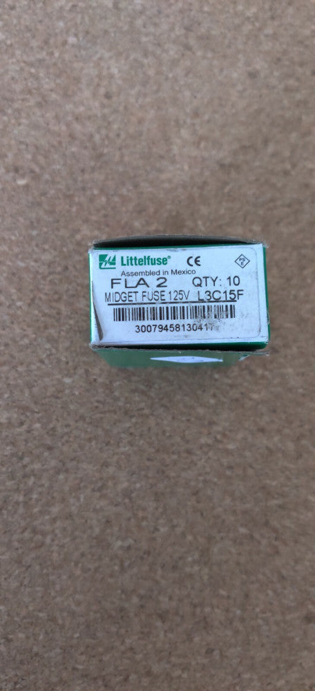 Littelfuse FLA-2 midget fuse 125v L3C15F New Lot of 5