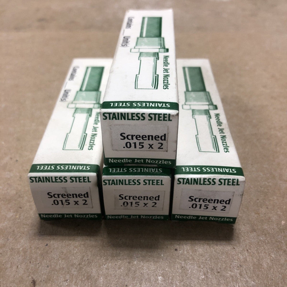 NEW Gatewood Needle Jet Nozzle .015X2 Stainless Steel Screened 1054 (LOT OF 4)