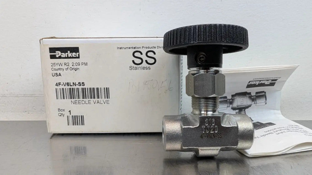 Parker 4F-V6LN-SS Stainless Steel Needle Valve 1/4" 5000 PSI