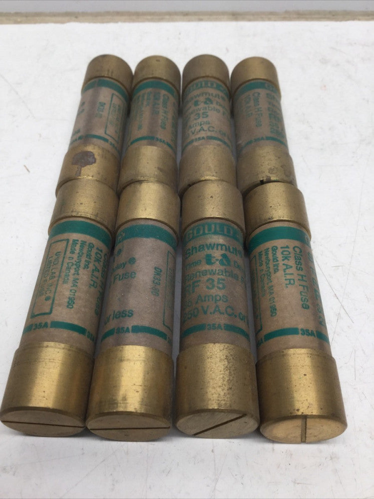 GOULD SHAWMUT RF35 Renewable Fuse 35 AMP 250VAC (LOT of 8)