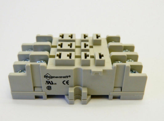 (10) MAGNECRAFT 70-463-1 Relay Socket, 11 Pin, DIN Rail/Panel, 300V, 15A