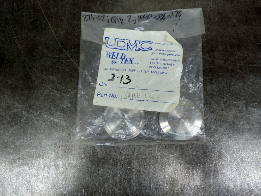 UDMC WeldTek Fitting Sanitary Cover End Cap Stainless Steel A1901024  Lot of 2