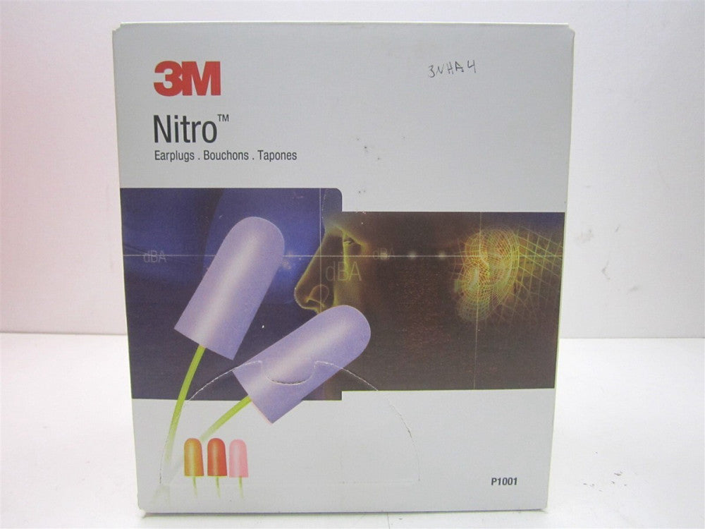 3M Nitro (98013) P1001 Nitro Corded Multi-Color Earplugs - Pack of 100 
