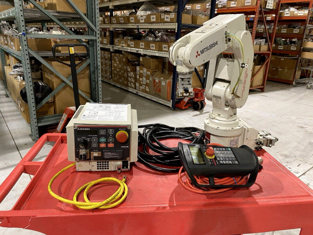 Mitsubishi RV-2SDB-S15 Robot, CR1DA-771-S15 Controller, R32TB Teach Pendant
