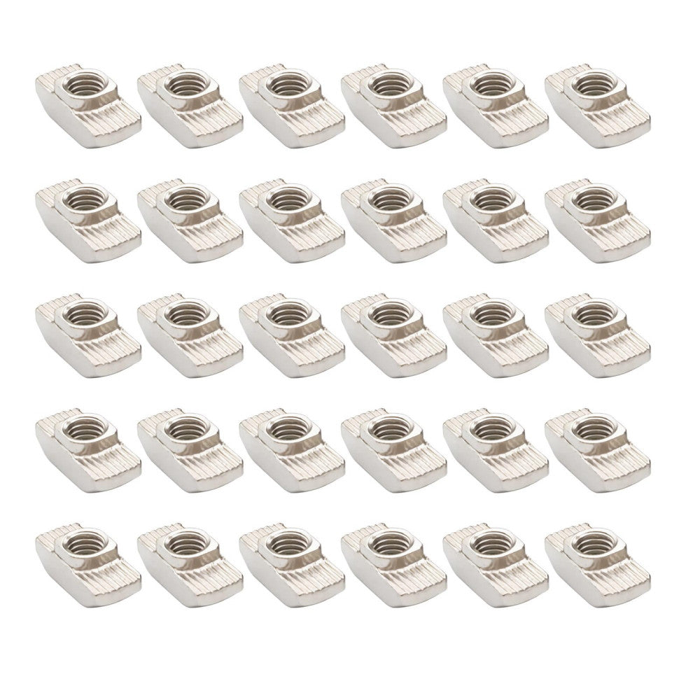 30 PCS M6 Half Round Roll in Sliding T Slot Nuts for 4040 Aluminum Extrusion