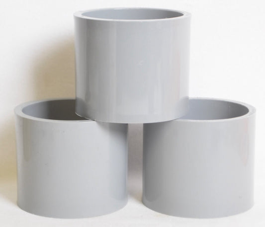 3 Count Carlon 3" Gray PVC Female Conduit Fittings Couplings CPLG E940L