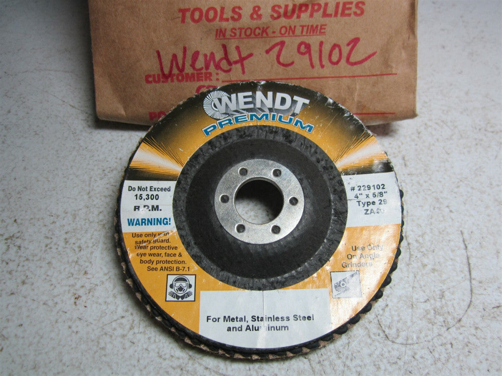 Wendt (229102) 4" x 5/8" Type 29 ZA40 15300RPM Angle Grinder