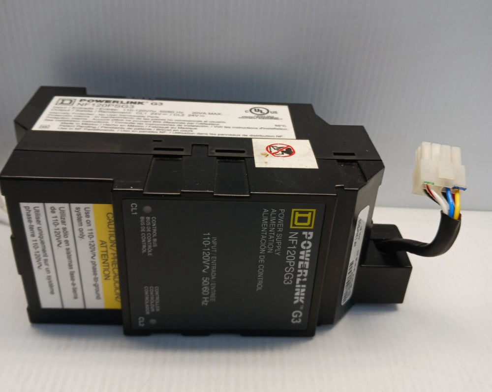 SQUARE D NF120PSG3 POWERLINK POWER SUPPLY 110-120 VAC INPUT 24 VDC OUTPUT