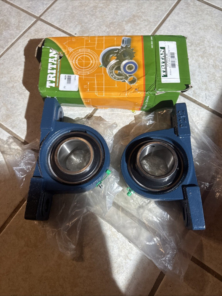Lot of 2 new Tritan UCP212-38 Pillow Block Bearing Ball 2-3/8" Bore