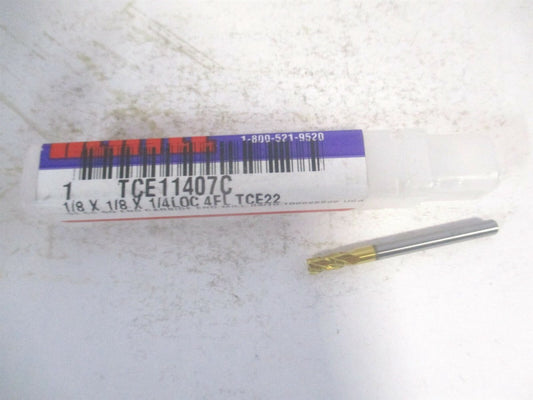 (750463) 1/8" x 1/4" x 1/8" x 1-1/2" OAL Solid Carbide 4 Flute Square End Mill 