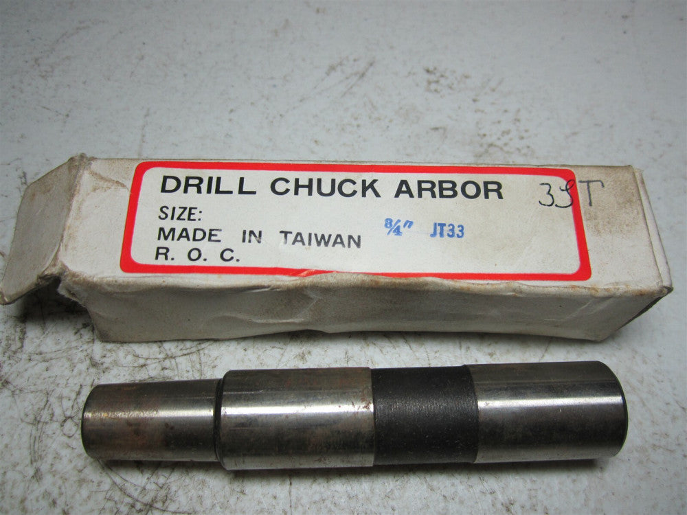 7-052-7433 3/4" Straight Shank Jacobs Taper 33 Drill Chuck Arbor
