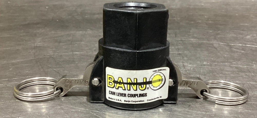 Banjo Cam Lever Coupling 075D, 1/2" Female X 1/2" Female NPT, NOS Surplus
