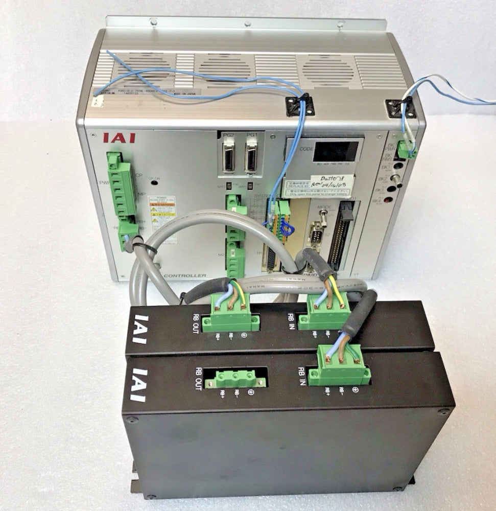 IAI X-SEL-Q-2-750AL-400AB-P1-EEE-2-3 Controller w/ (2) RB In/Out Modules
