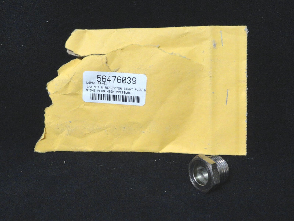 HIGH PRESSURE REFLECTOR SIGHT PLUG - 56476039 - 1/2" NPT - LSP51-04-01 - NEW 