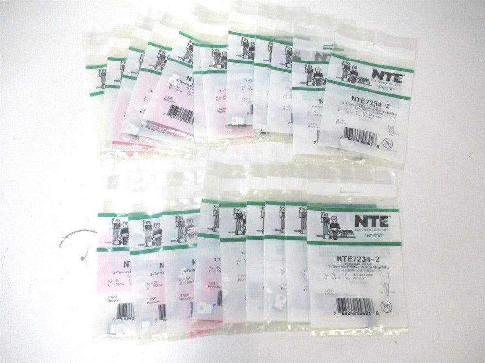 NTE Electronics NTE7234-2 Integrated Positive Voltage Regulator - Lot of 21