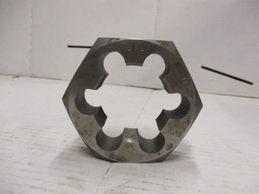 2-1/4 - 18 UNS Thread Hex Rethreading Die 3-3/4" Outside Hex 1-1/8" Thick 