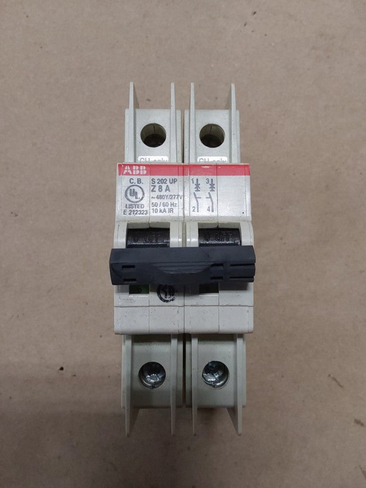 ABB S 202 UP Z 8 A ~480Y/277V 50/60 Hz E212323 Circuit Breaker