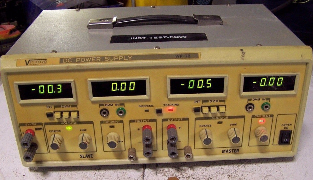 VECTOR-VID WP-78 REGULATED DC POWER SUPPLY 115/230 VAC 8/4 AMP