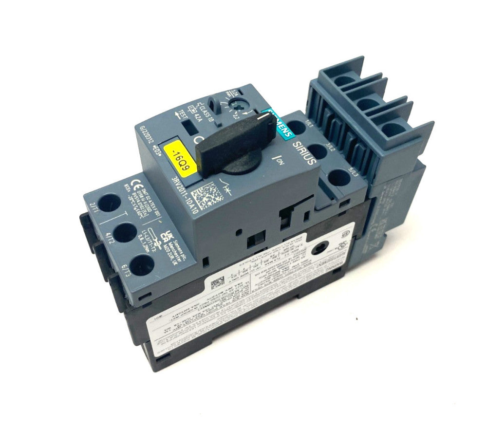 Siemens 3RV2011-1DA10 SIRIUS Motor Starter Circuit Breaker Size S00 3.2A