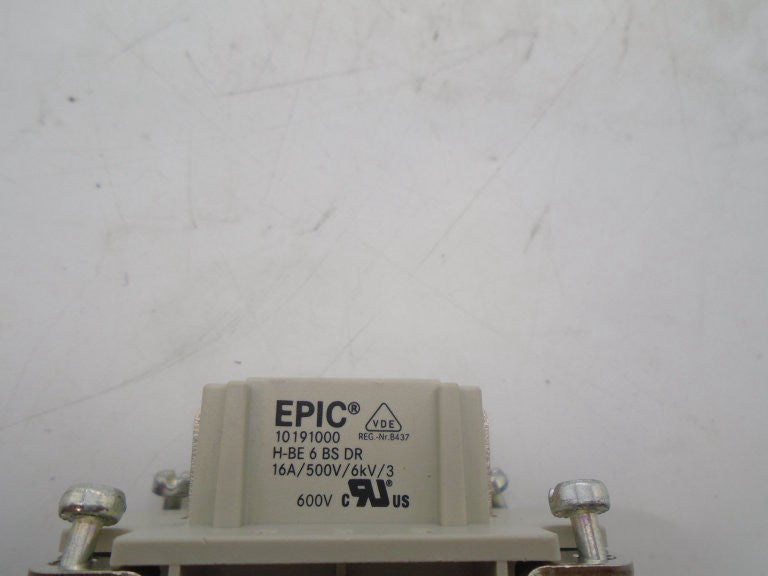 LAPP USA EPIC CONNECTORS H-BE-6-BS-DR CONNECTOR USED