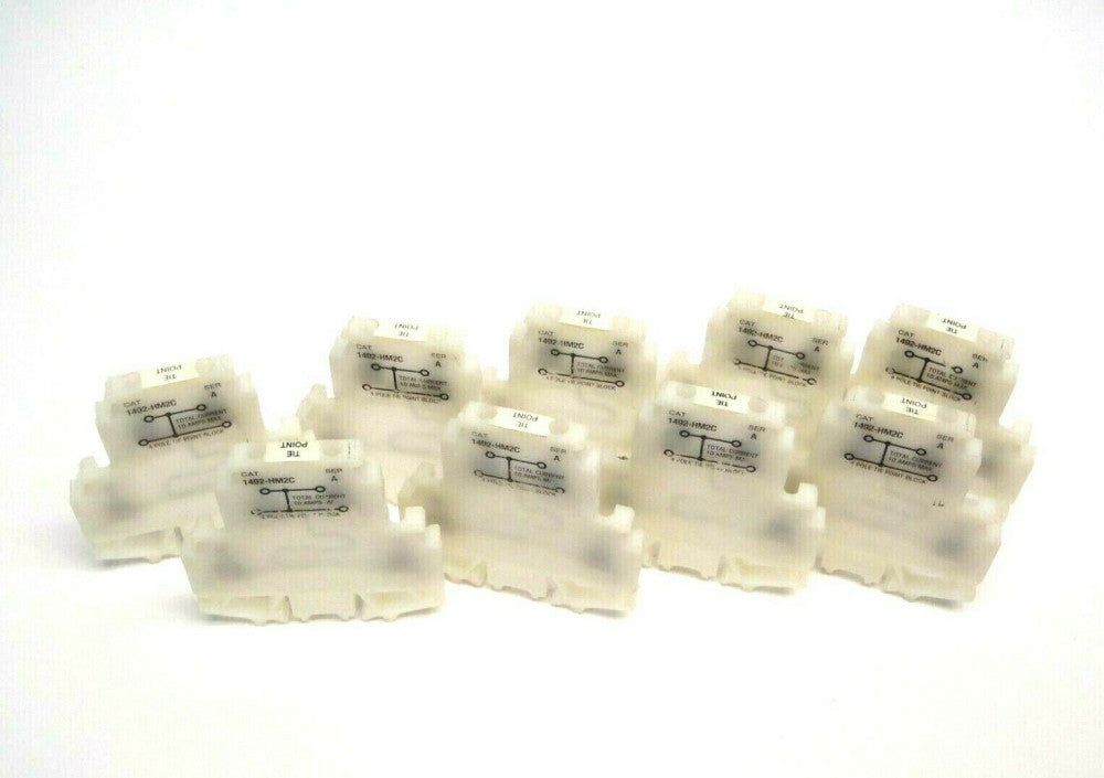 Allen Bradley 1492-HM2C 4-Pole Tie Point Terminal Blocks Ser A 10A LOT OF 9