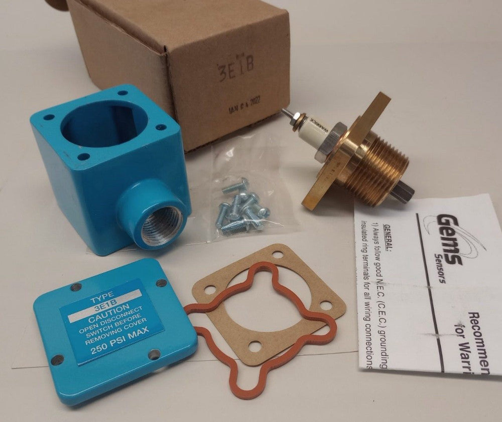 Gems Sensors 3E1B Brass Probe Assembly Warrick Electrode Fitting 250psi