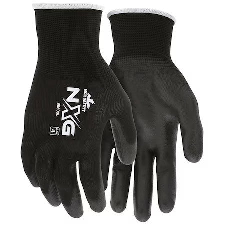 Mcr Safety 96699Xs Dipped Gloves, Palm, Black