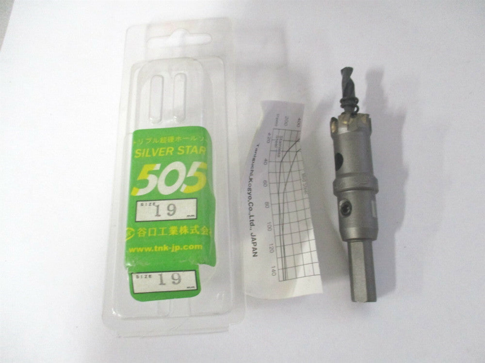 Taniguchi Kogyo 505 Silver Star Size 19 19mm 3/4" with 15/64" Drill Bit 