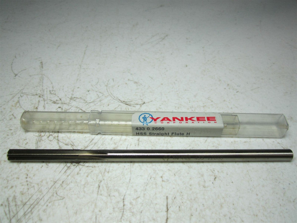 Yankee (433) 0.2660 Diam H High Speed Steel 6 Flute Straight Flute Reamer