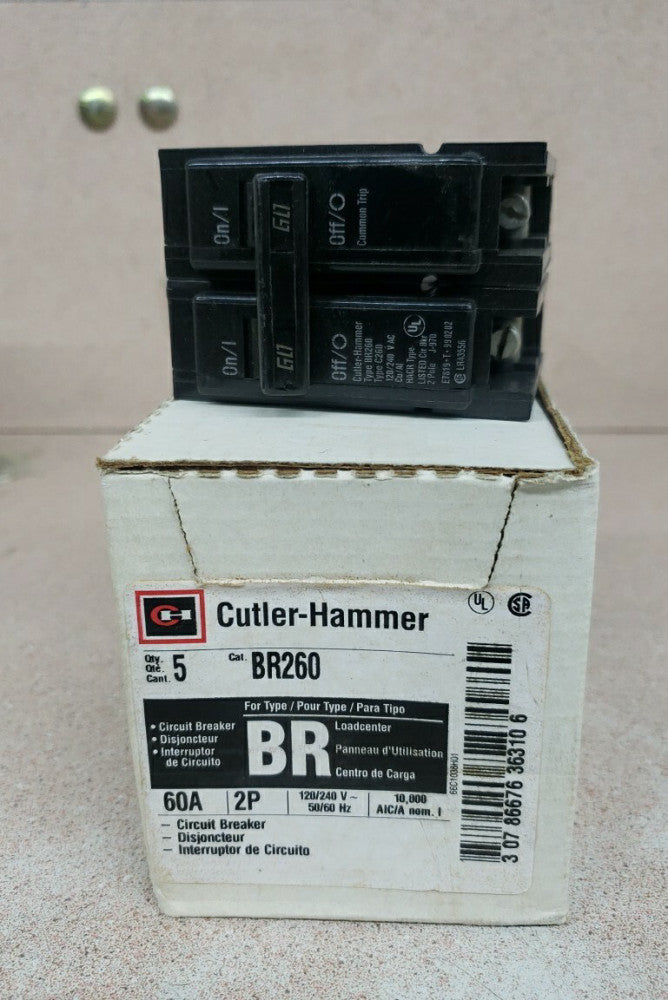 1 NEW OLD STOCK Cutler-Hammer BR 260 60Amp Double Pole Standard Trip