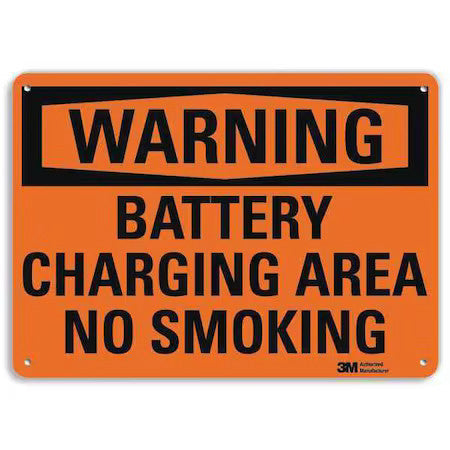 Lyle U6-1036-Ra_10X7 Warning No Smoking Sign, 7" H, 10" W,  Vertical Rectangle,
