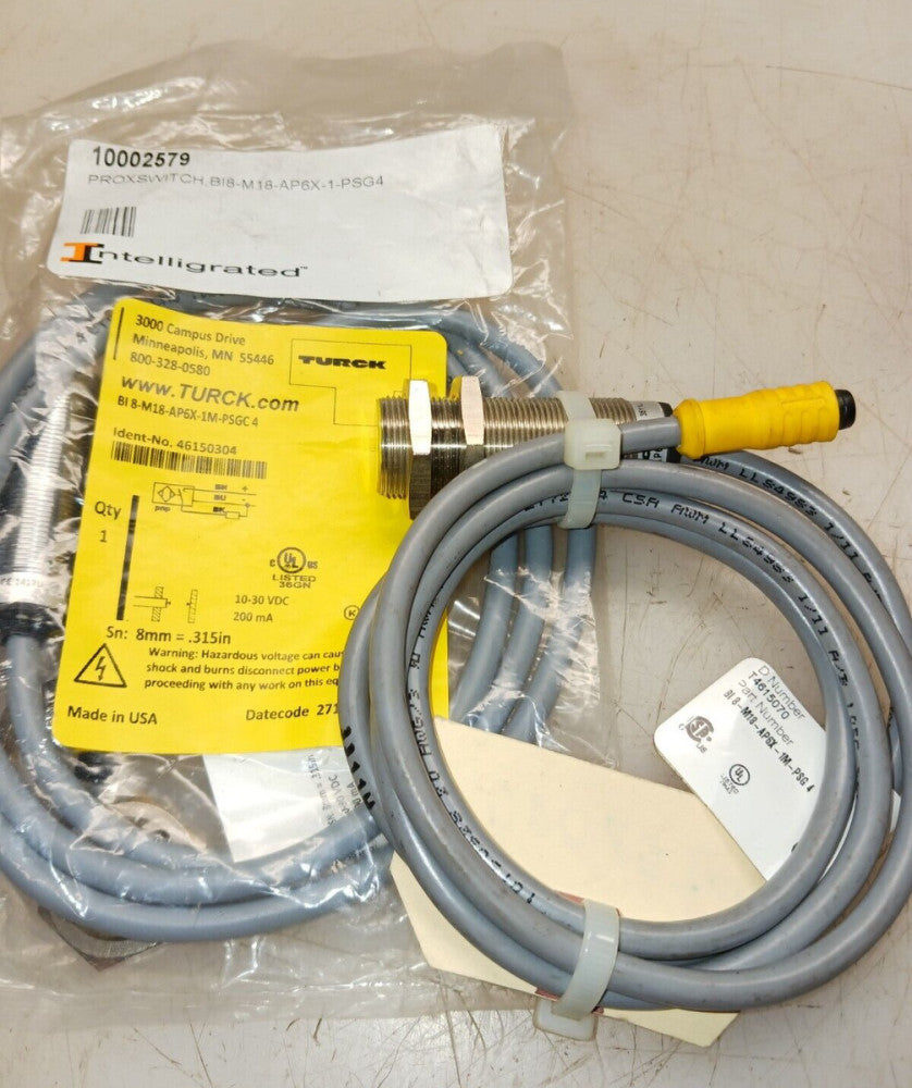 2) NEW TURCK BI8-M18-AP6X-1M-PSG4 PROXIMITY SWITCH  LOT OF 2