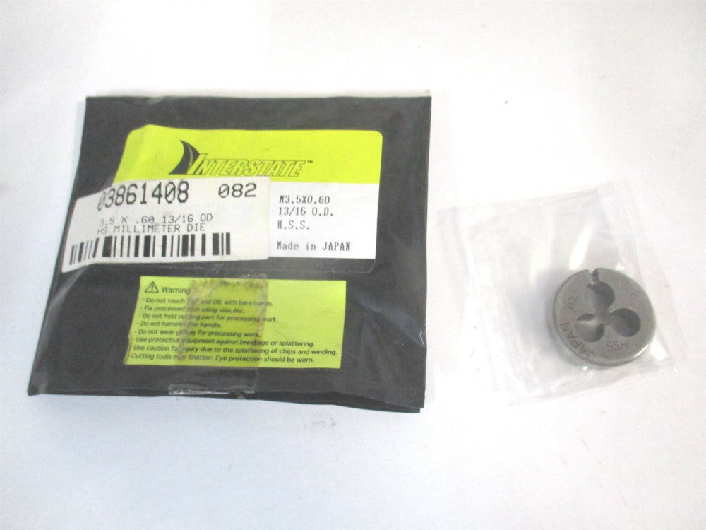 (314-1064) M3.5x0.60 Metric Coarse 13/16" High Speed Steel Round Adjustable Die 