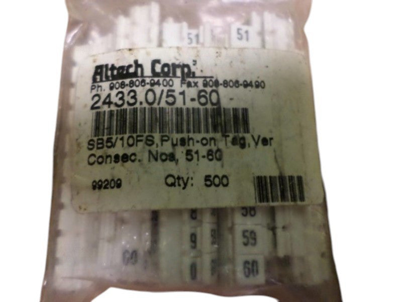 LOT OF 500 ALTECH CORP 2433.0/51-60  NSNP IN A BAG