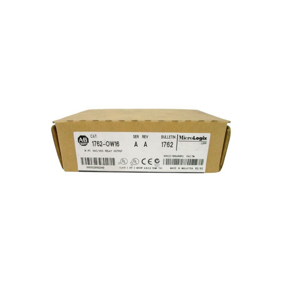 ALLEN BRADLEY 1762-OW16 SER. A DATE: 2003 REV. A (BR/WH) NSFS