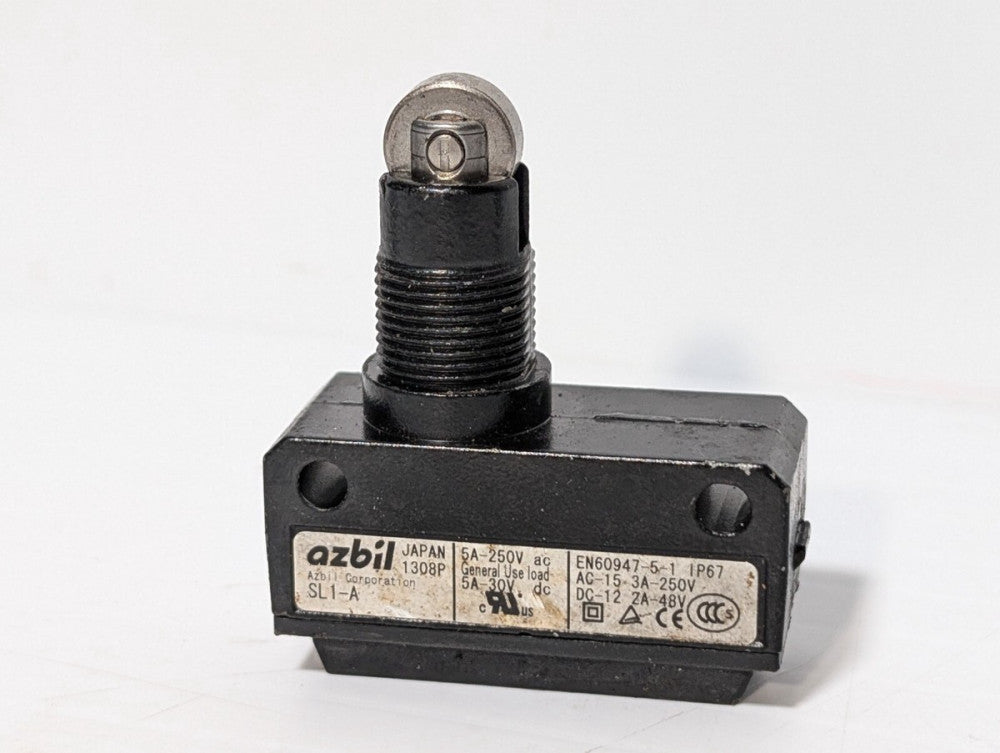 Azbil SL1-A Limit Switch, Roller Plunger, SPDT, 5A, 250vac  30vdc