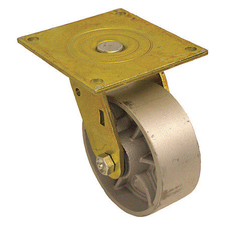 Zoro Select P21s-C050r-15-Ss-Yz Plate Caster,Swivel,Iron,6 1/2"H
