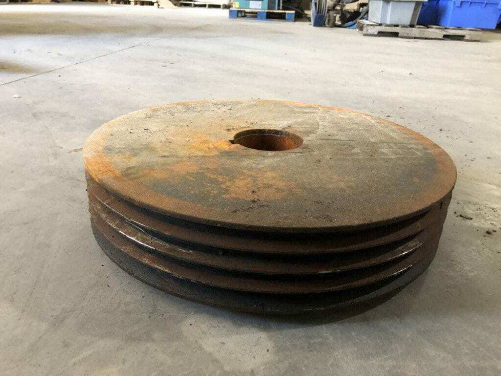 22" x 4-1/4" 4-Groove V-Belt Sheave / Pulley ; 3/4" x 3/4" Grooves , 4.25" input