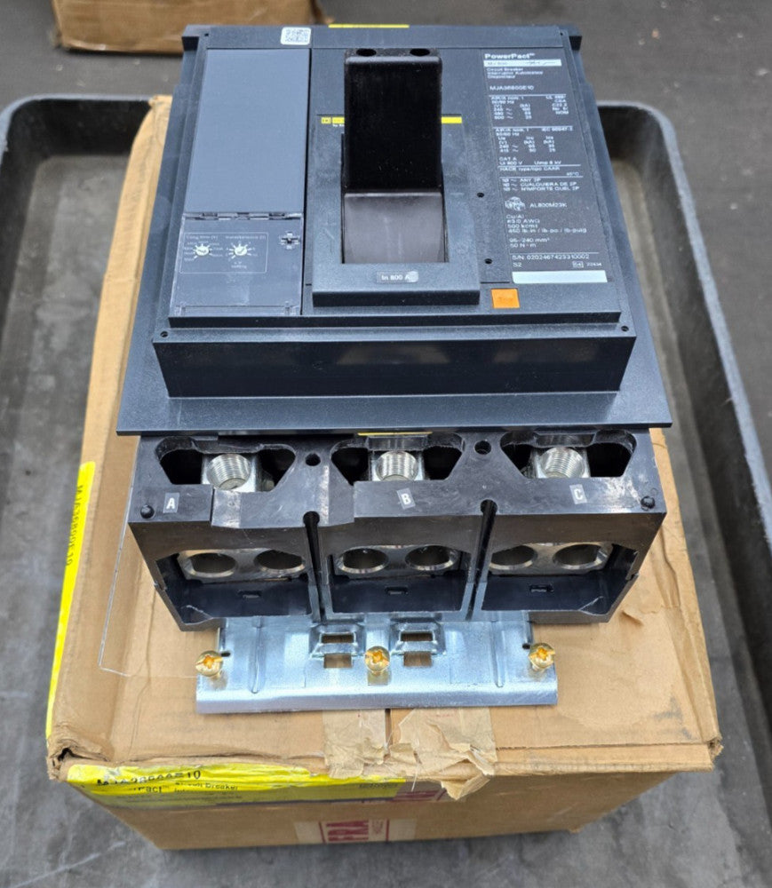 New Square D 800 Amp I-Line Circuit Breaker 600V 3P 100 kA LI Trip MJA36800E10