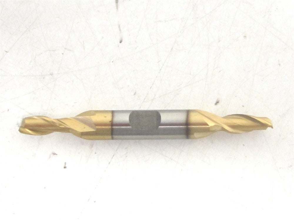 MHC HSS TiN 1/4" x 1/2" x 3-1/8" x 3/8" Center Cutting 2F Double End Mill 