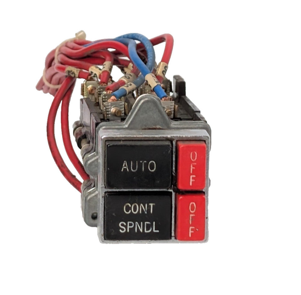 Cutler-Hammer E30 Push Button Switch Assy with CONT SPNDL, AUTO, (2) OFF Plates