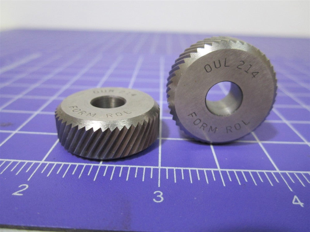 KD OU14 HSS 1" Dia. Steel Knurl Wheel Set 3/8" Width 5/16" Hole Dia. Pack of 2